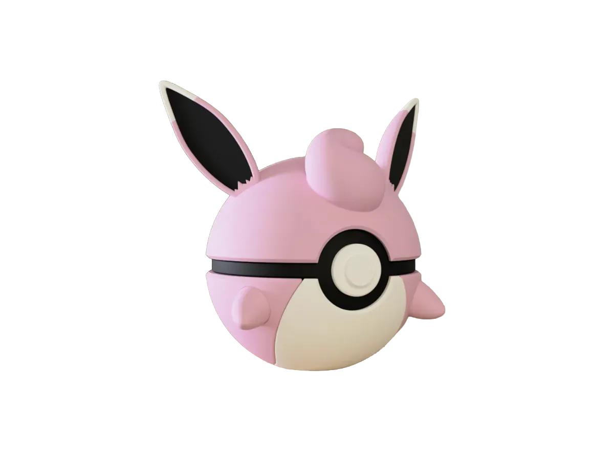 Wigglytuff custom Poké Ball, 3D printed collectible