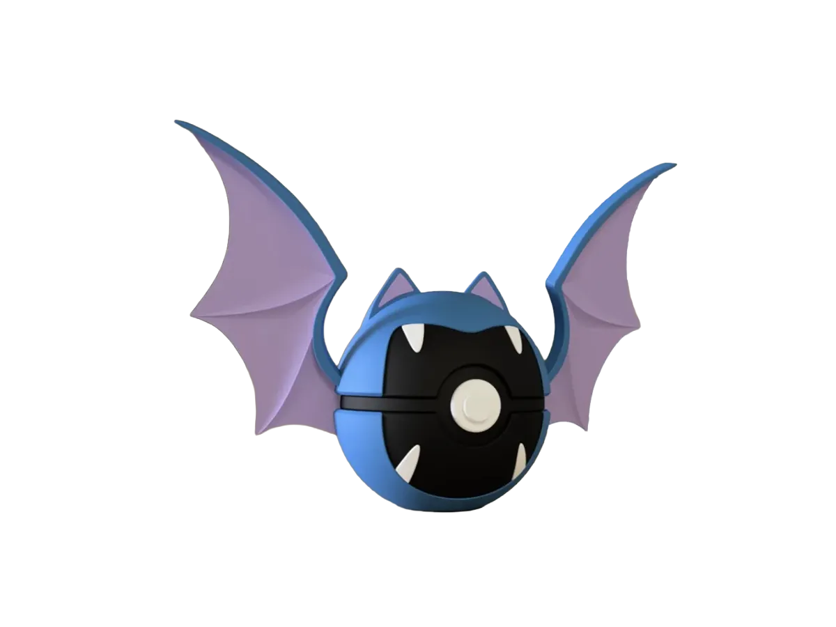 Golbat custom Poké Ball, 3D printed collectible