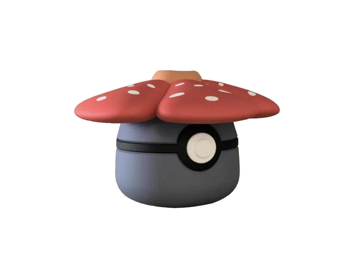 Vileplume custom Poké Ball, 3D printed collectible