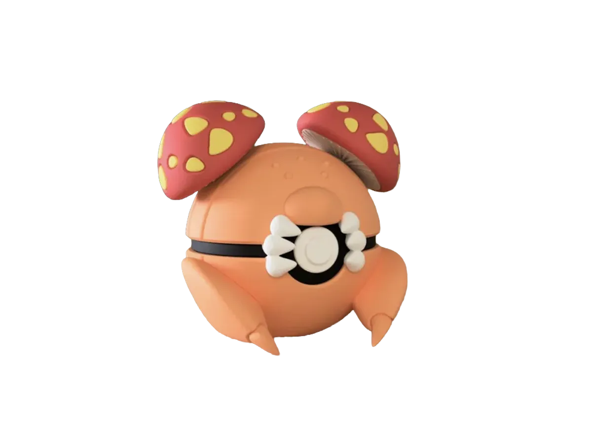 Paras custom Poké Ball, 3D printed collectible