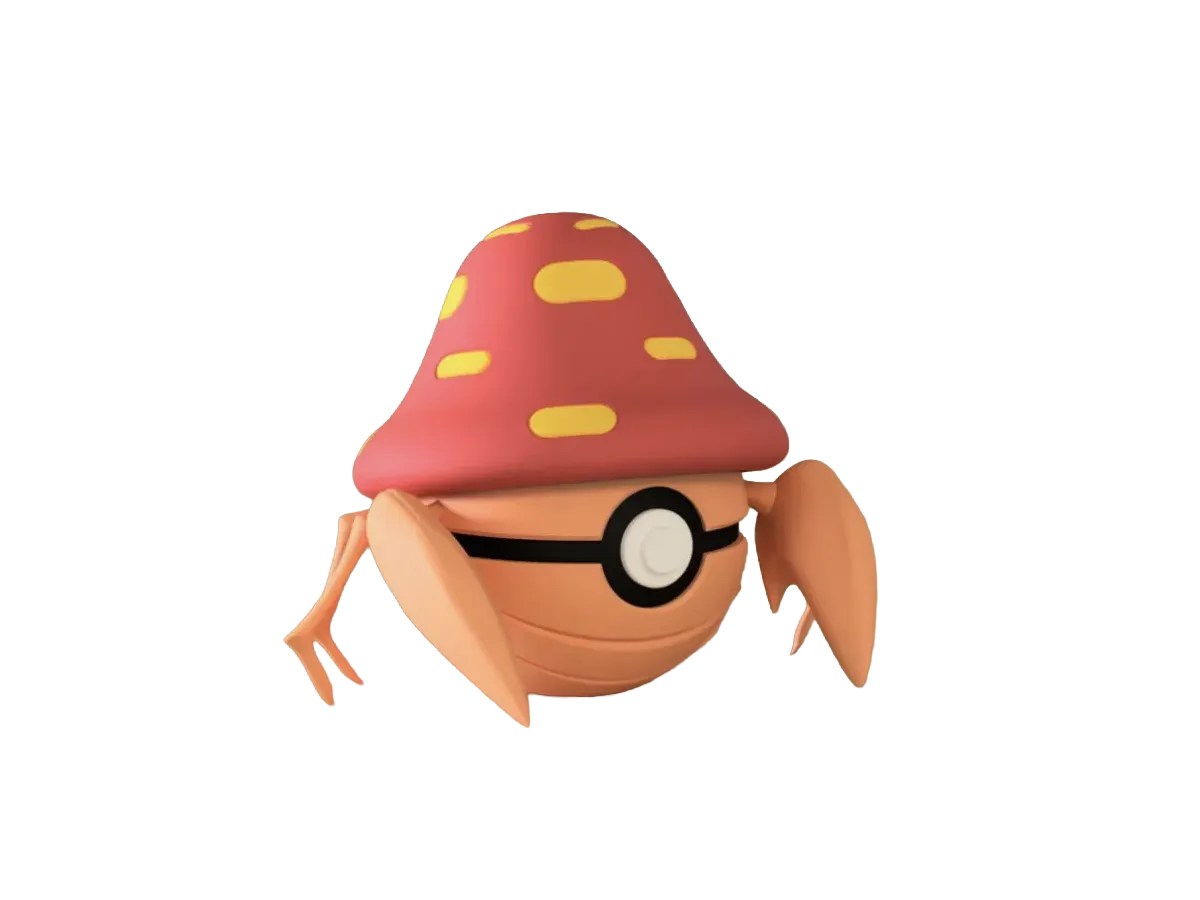 Parasect custom Poké Ball, 3D printed collectible
