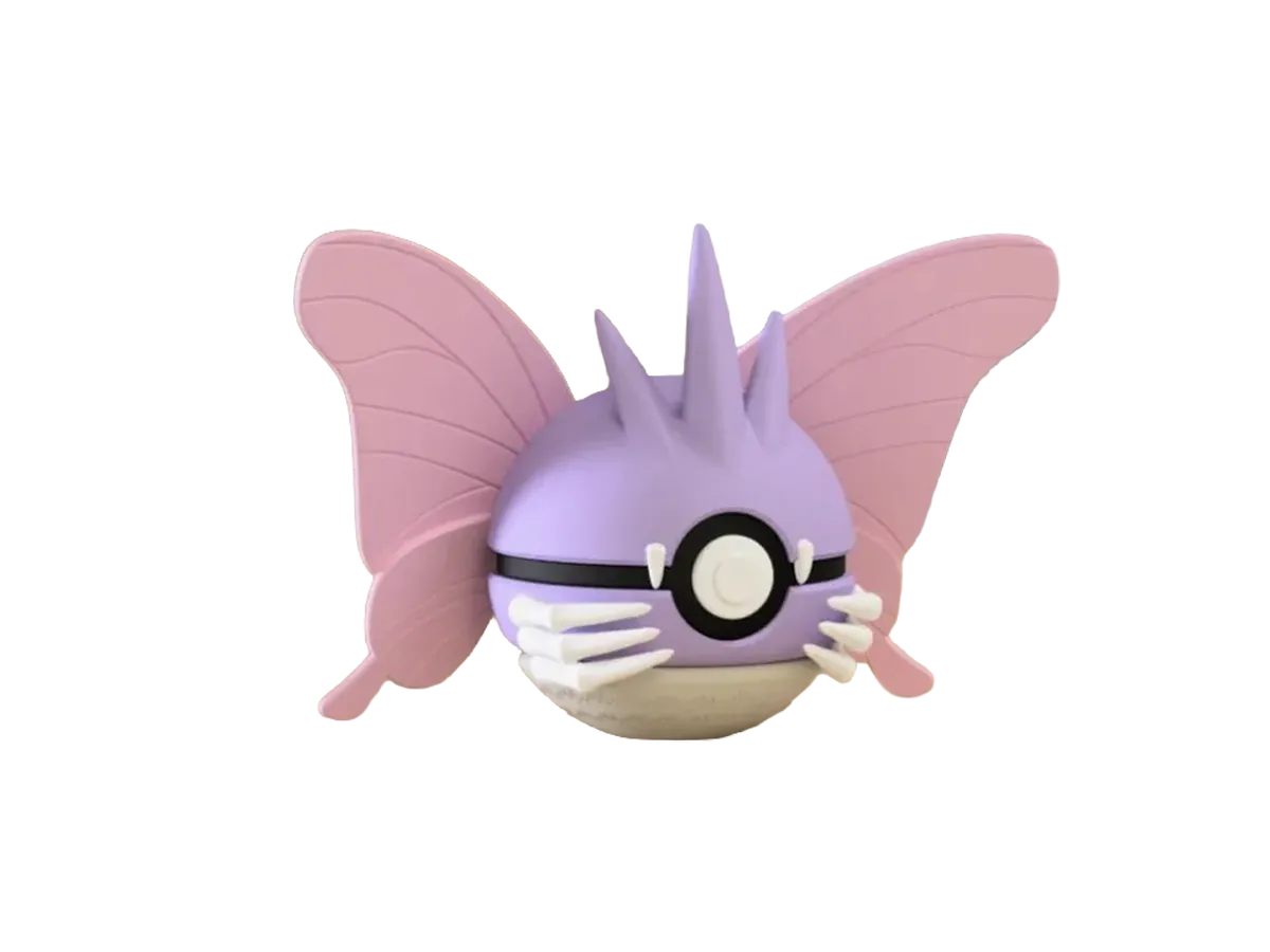 Venomoth custom Poké Ball, 3D printed collectible