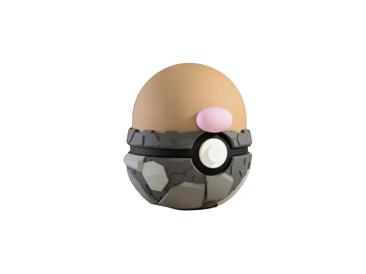 Diglett custom Poké Ball, 3D printed collectible