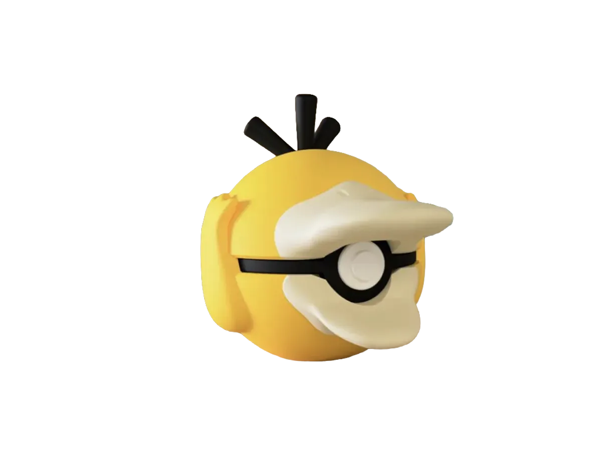 Psyduck custom Poké Ball, 3D printed collectible