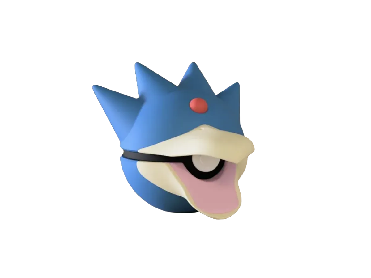 Golduck custom Poké Ball, 3D printed collectible