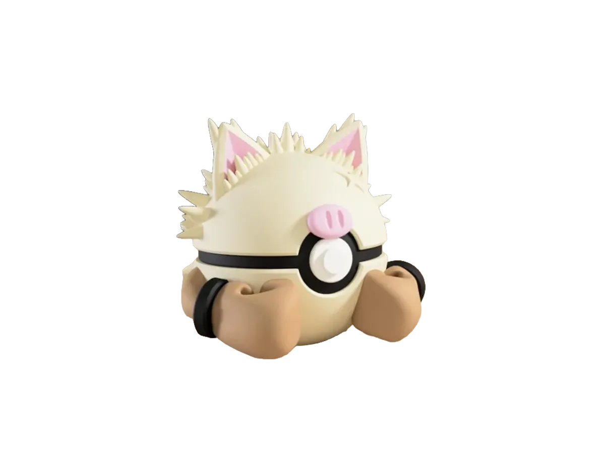 Primeape custom Poké Ball, 3D printed collectible