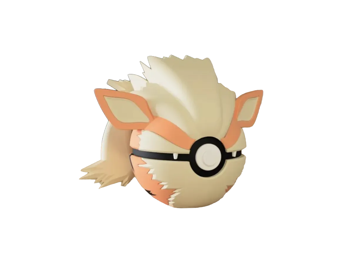 Arcanine custom Poké Ball, 3D printed collectible