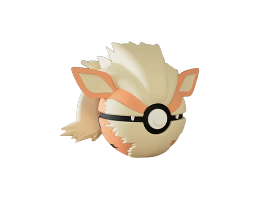 Arcanine custom Poké Ball, 3D printed collectible