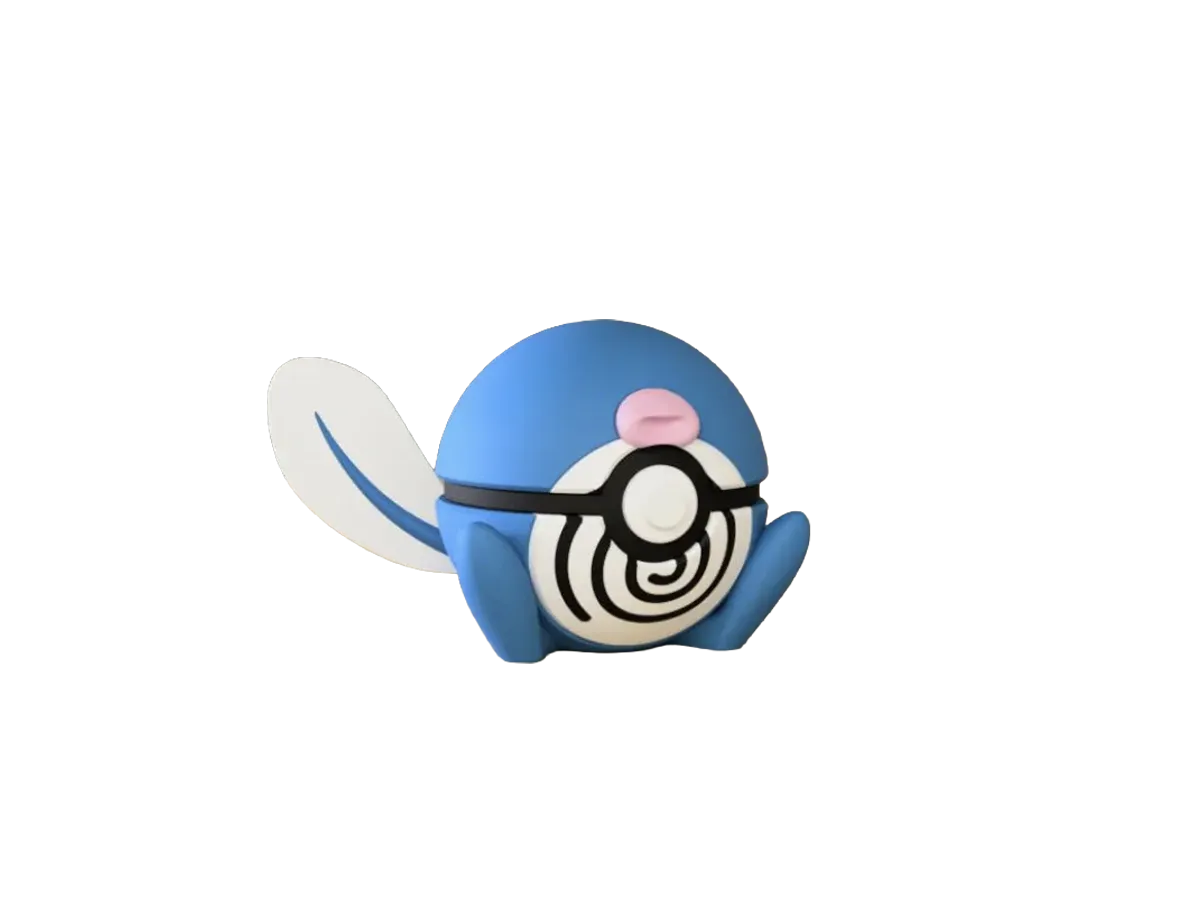 Poliwag custom Poké Ball, 3D printed collectible