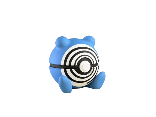 Poliwhirl custom Poké Ball, 3D printed collectible