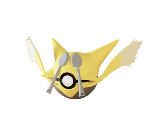 Alakazam custom Poké Ball, 3D printed collectible