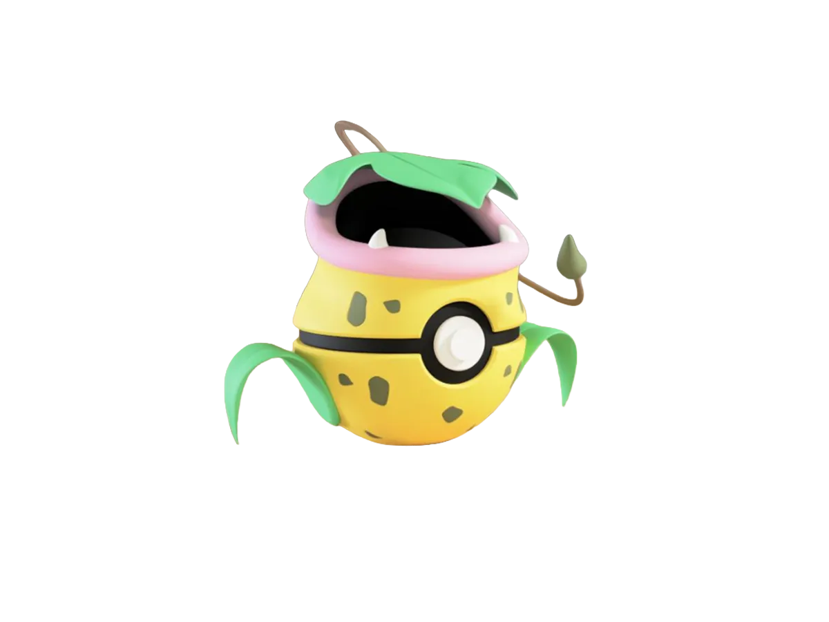 Victreebel custom Poké Ball, 3D printed collectible