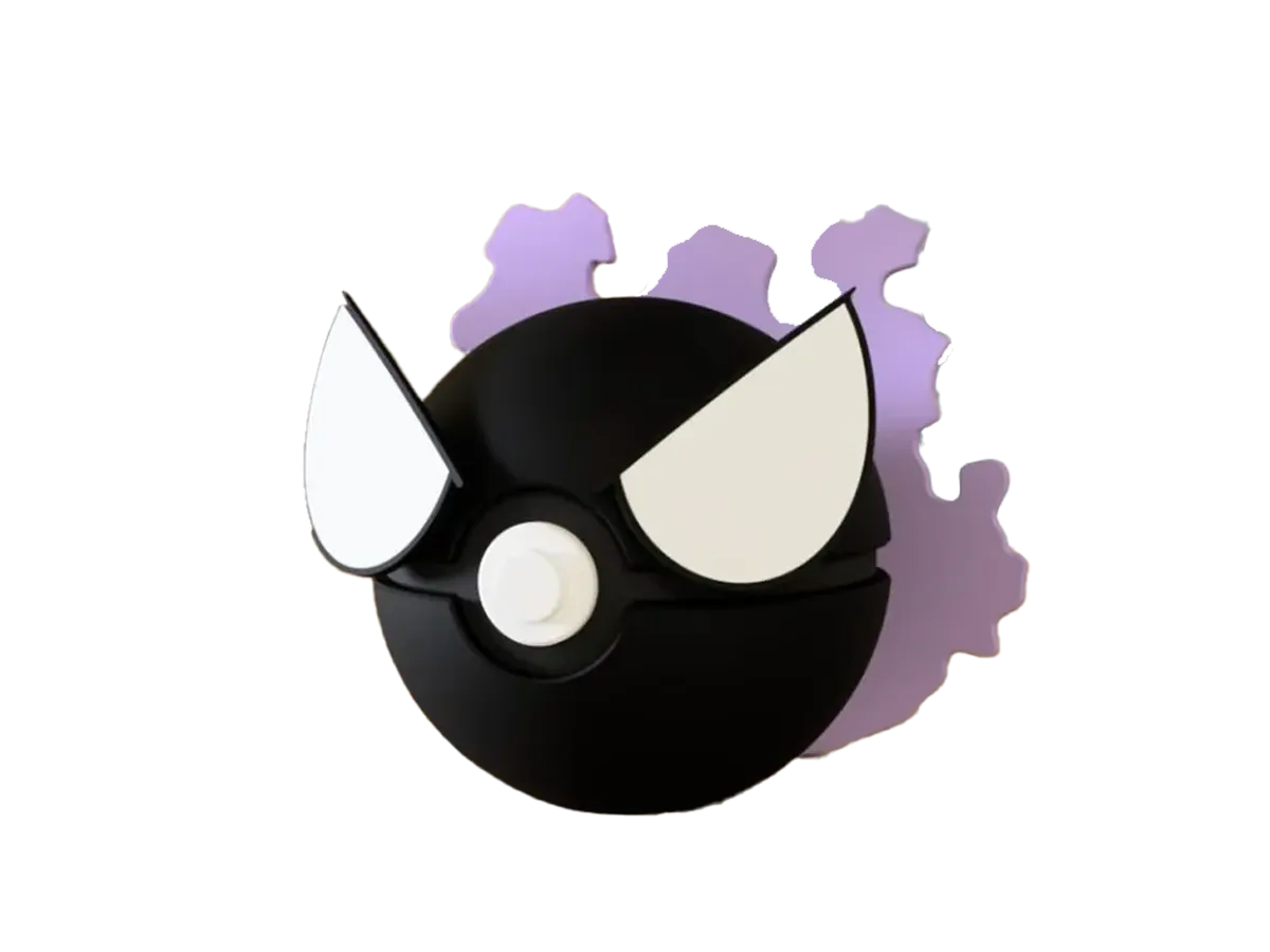 Gastly custom Poké Ball, 3D printed collectible