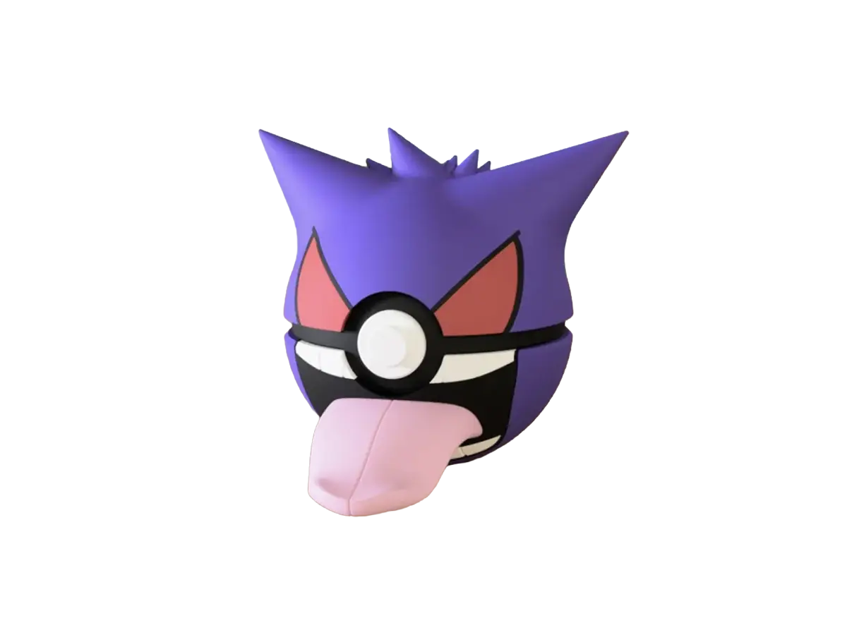 Gengar custom Poké Ball, 3D printed collectible — Alternate Pose
