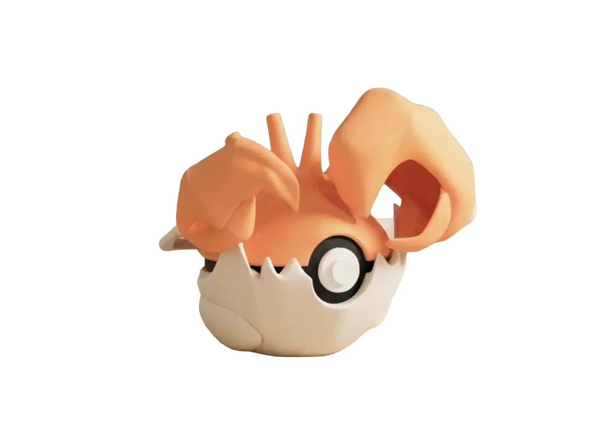 Kingler custom Poké Ball, 3D printed collectible
