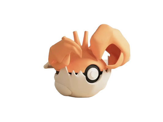 Kingler custom Poké Ball, 3D printed collectible