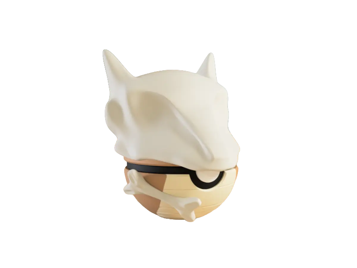 Marowak custom Poké Ball, 3D printed collectible