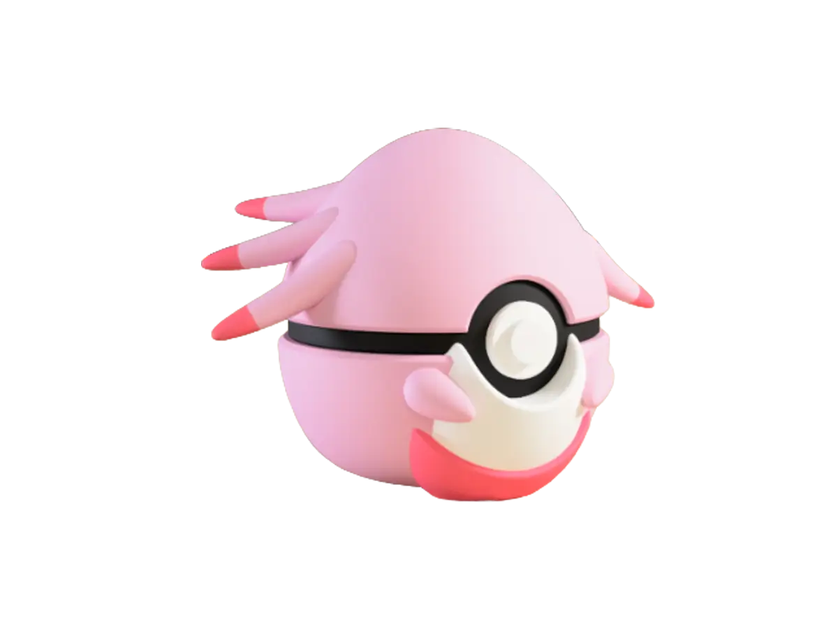 Chansey custom Poké Ball, 3D printed collectible