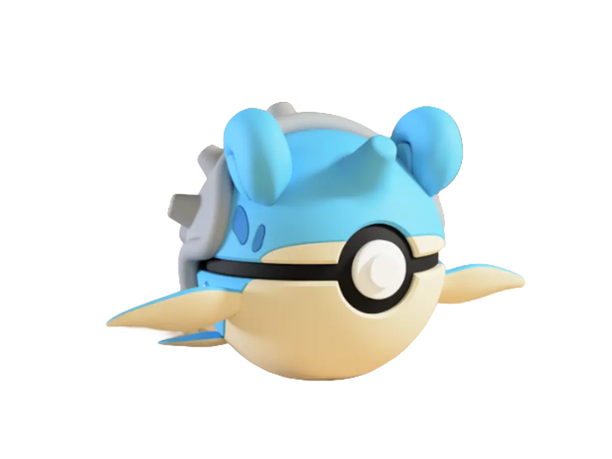 Lapras custom Poké Ball, 3D printed collectible