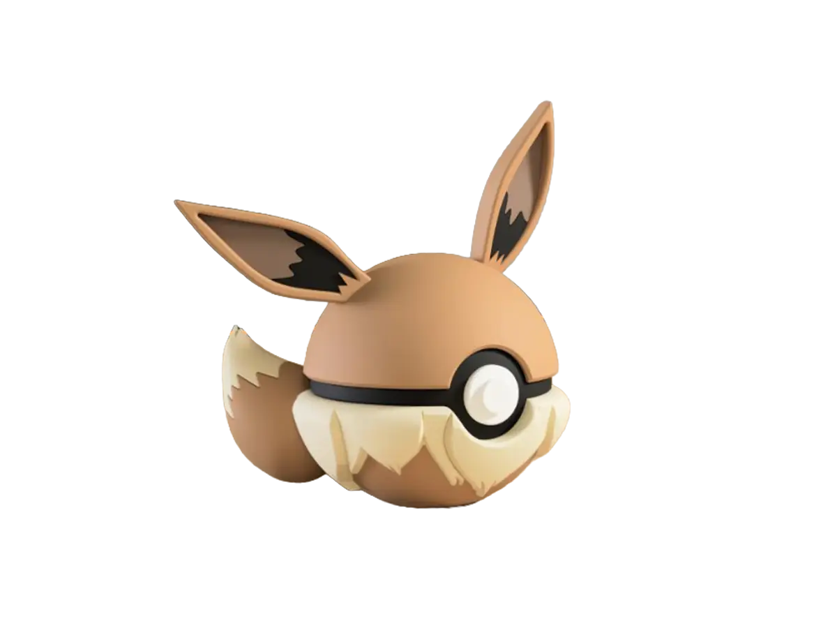Eevee custom Poké Ball, 3D printed collectible