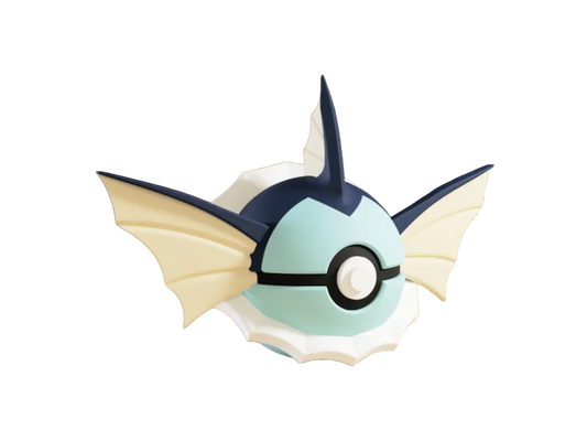 Vaporeon custom Poké Ball, 3D printed collectible