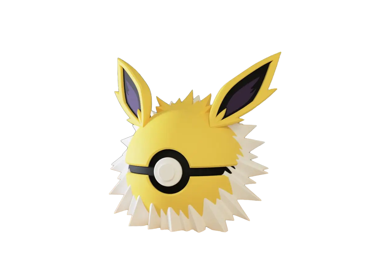 Jolteon custom Poké Ball, 3D printed collectible