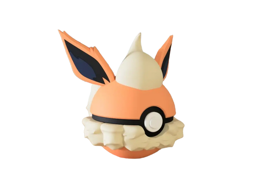 Flareon custom Poké Ball, 3D printed collectible