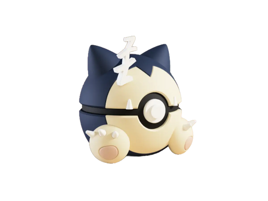 Snorlax custom Poké Ball, 3D printed collectible — Alternate Pose