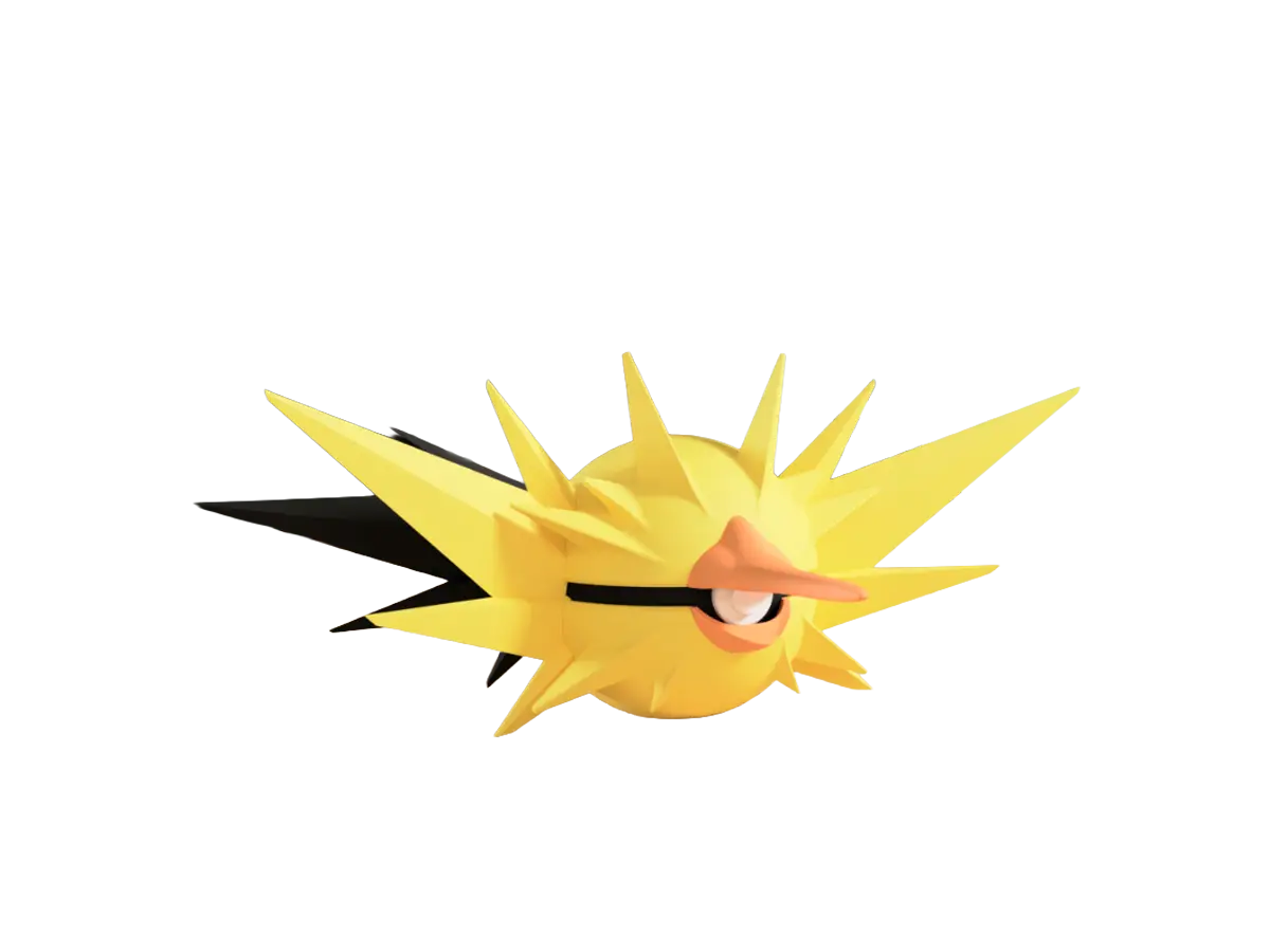Zapdos custom Poké Ball, 3D printed collectible