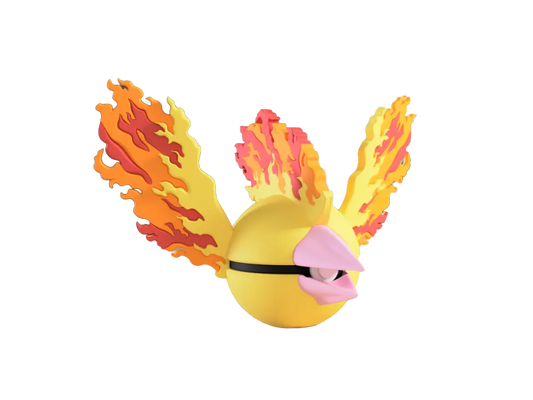 Moltres custom Poké Ball, 3D printed collectible