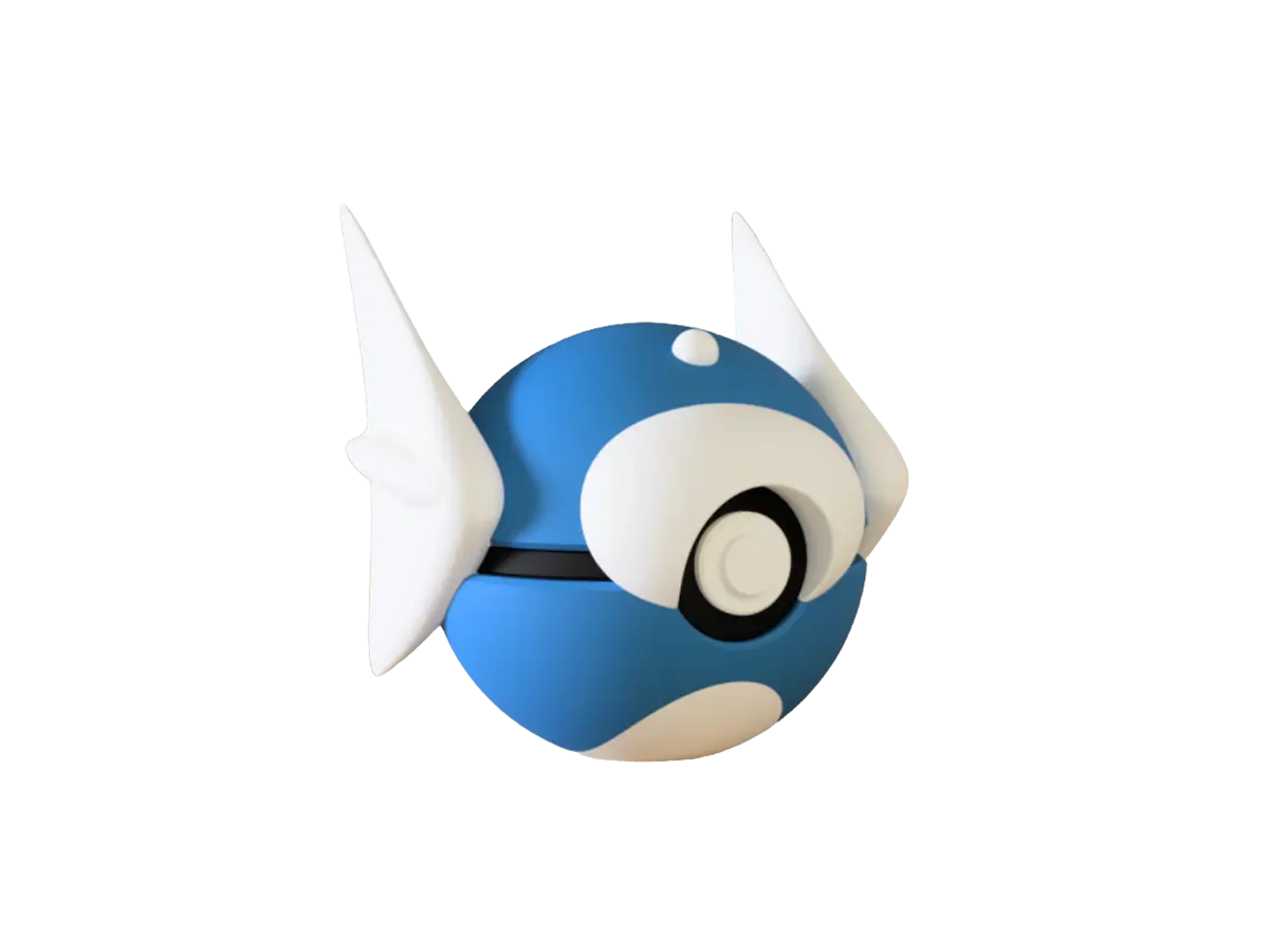 Dratini custom Poké Ball, 3D printed collectible