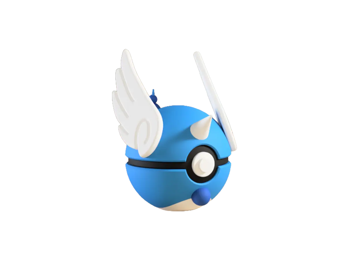 Dragonair custom Poké Ball, 3D printed collectible
