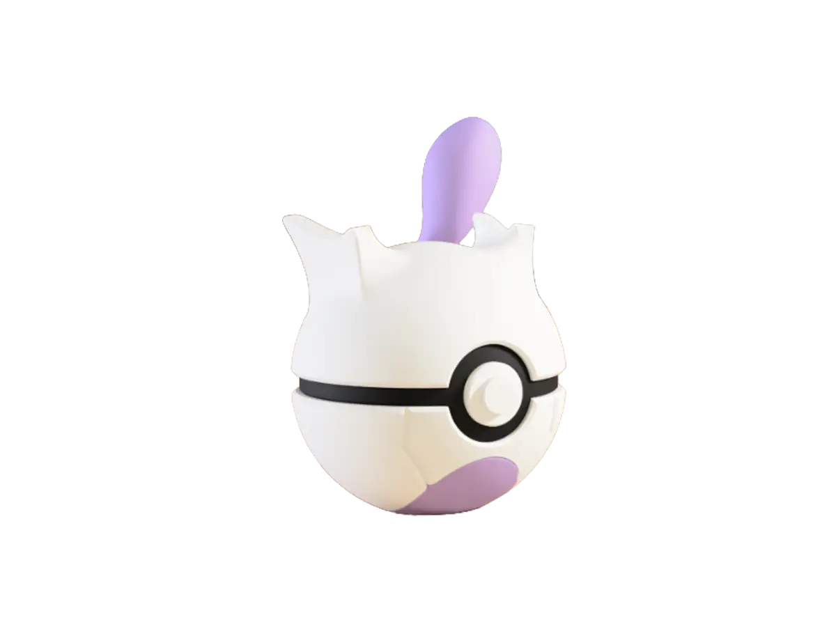 Mewtwo custom Poké Ball, 3D printed collectible