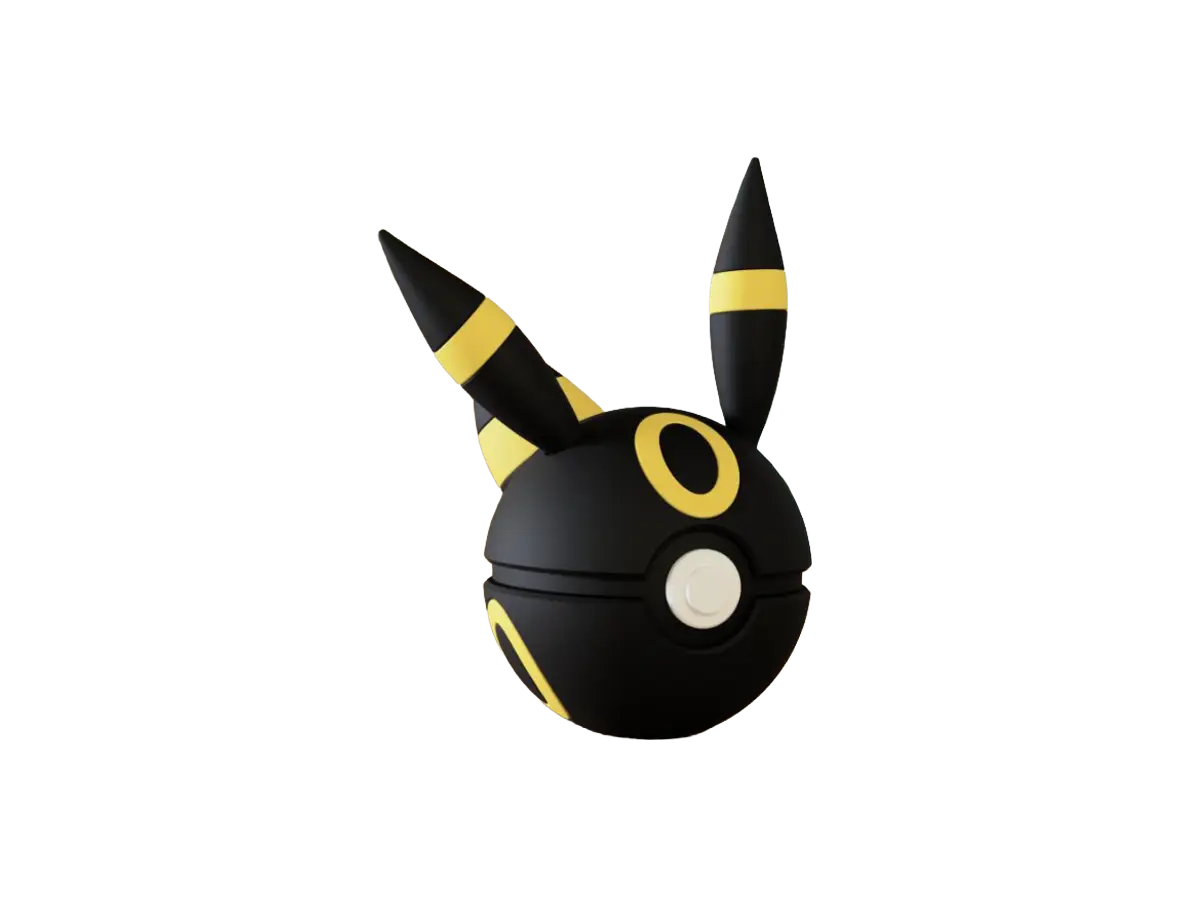 Umbreon custom Poké Ball, 3D printed collectible