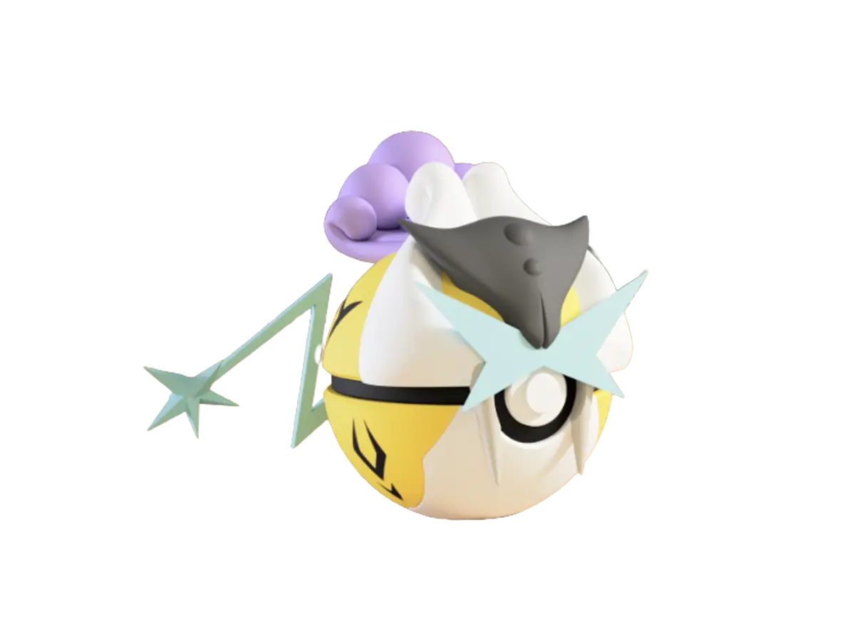 Raikou custom Poké Ball, 3D printed collectible