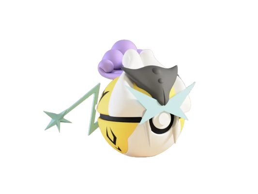 Raikou custom Poké Ball, 3D printed collectible