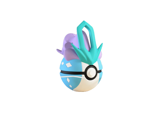 Suicune custom Poké Ball, 3D printed collectible