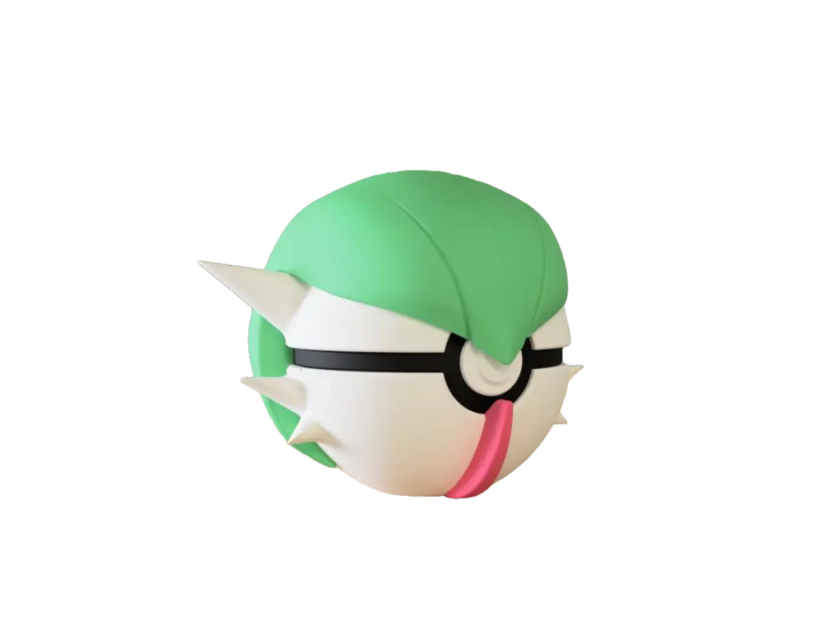 Gardevoir custom Poké Ball, 3D printed collectible