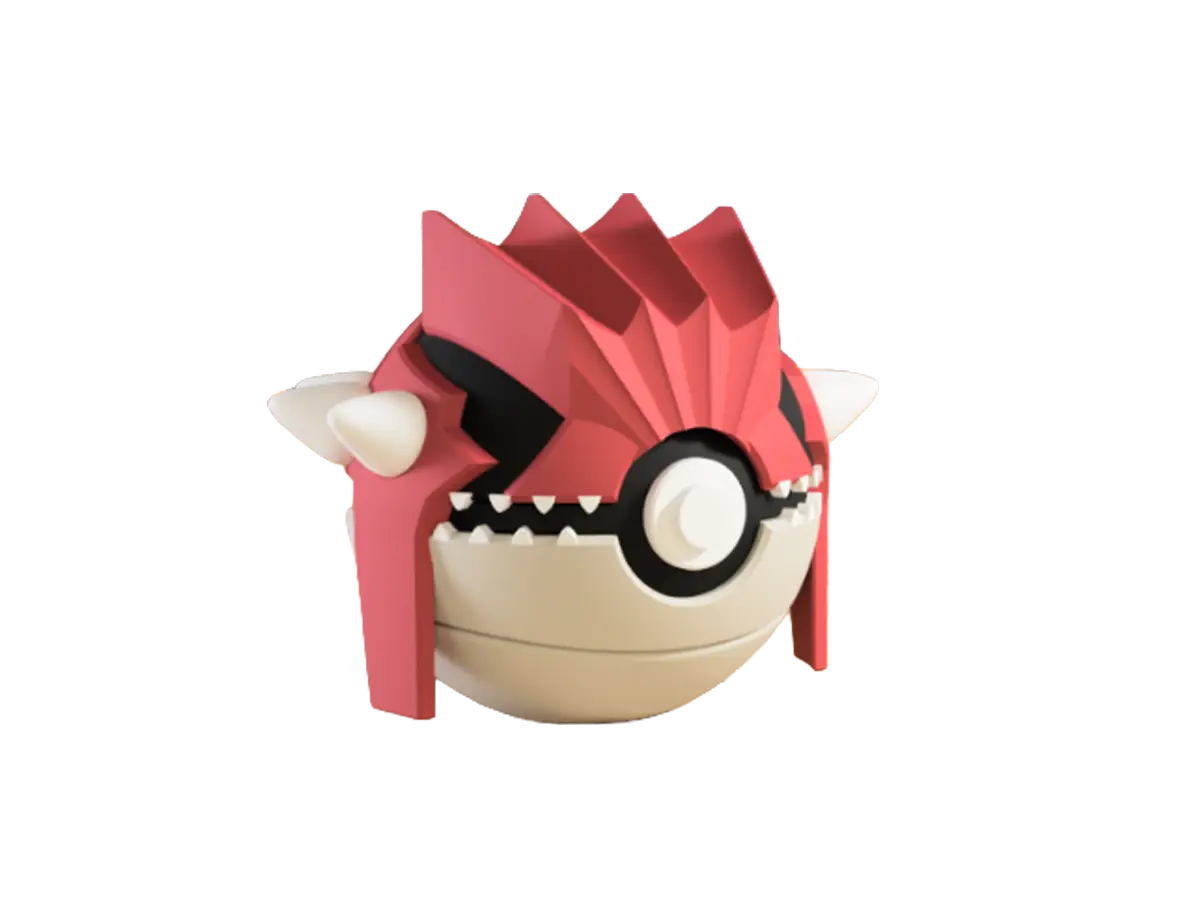 Groudon custom Poké Ball, 3D printed collectible