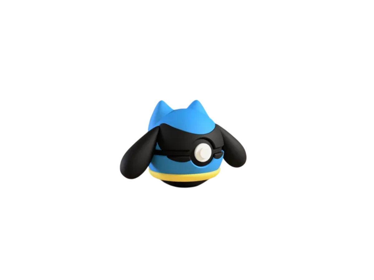 Riolu custom Poké Ball, 3D printed collectible