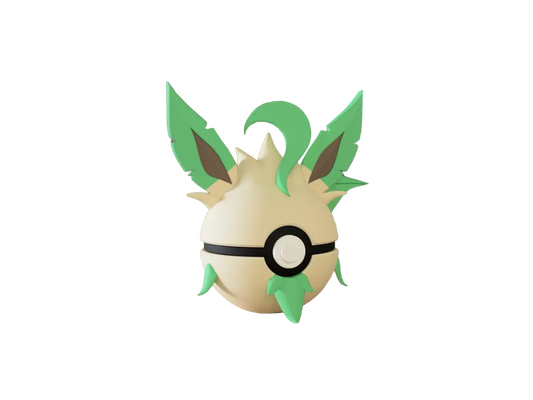 Leafeon custom Poké Ball, 3D printed collectible