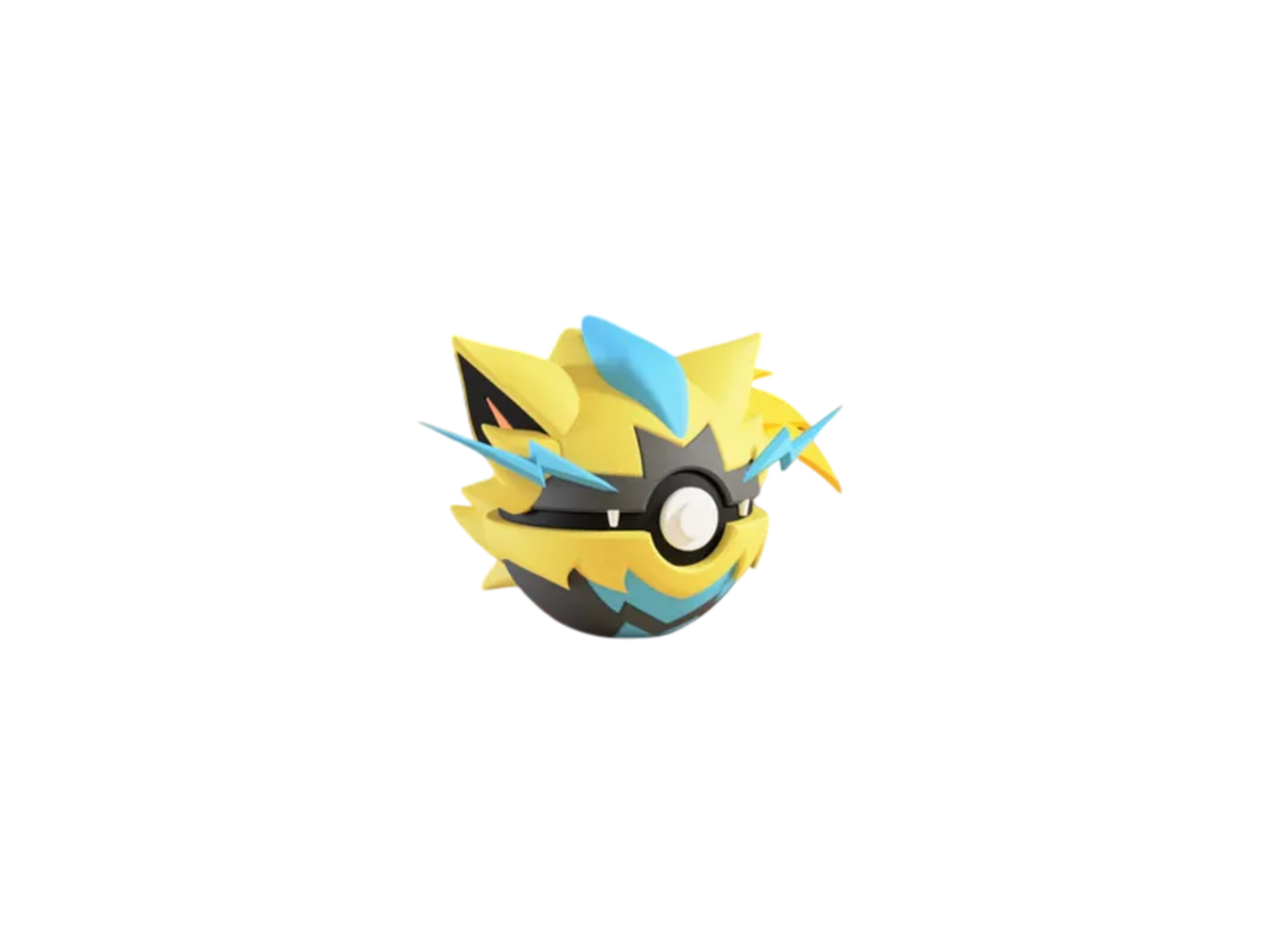 Zeraora custom Poké Ball, 3D printed collectible