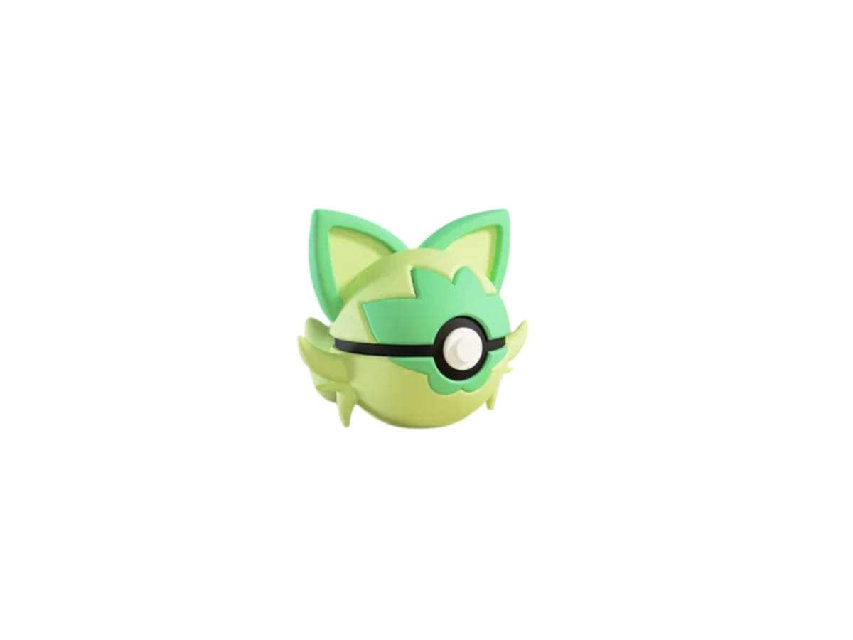 Sprigatito custom Poké Ball, 3D printed collectible